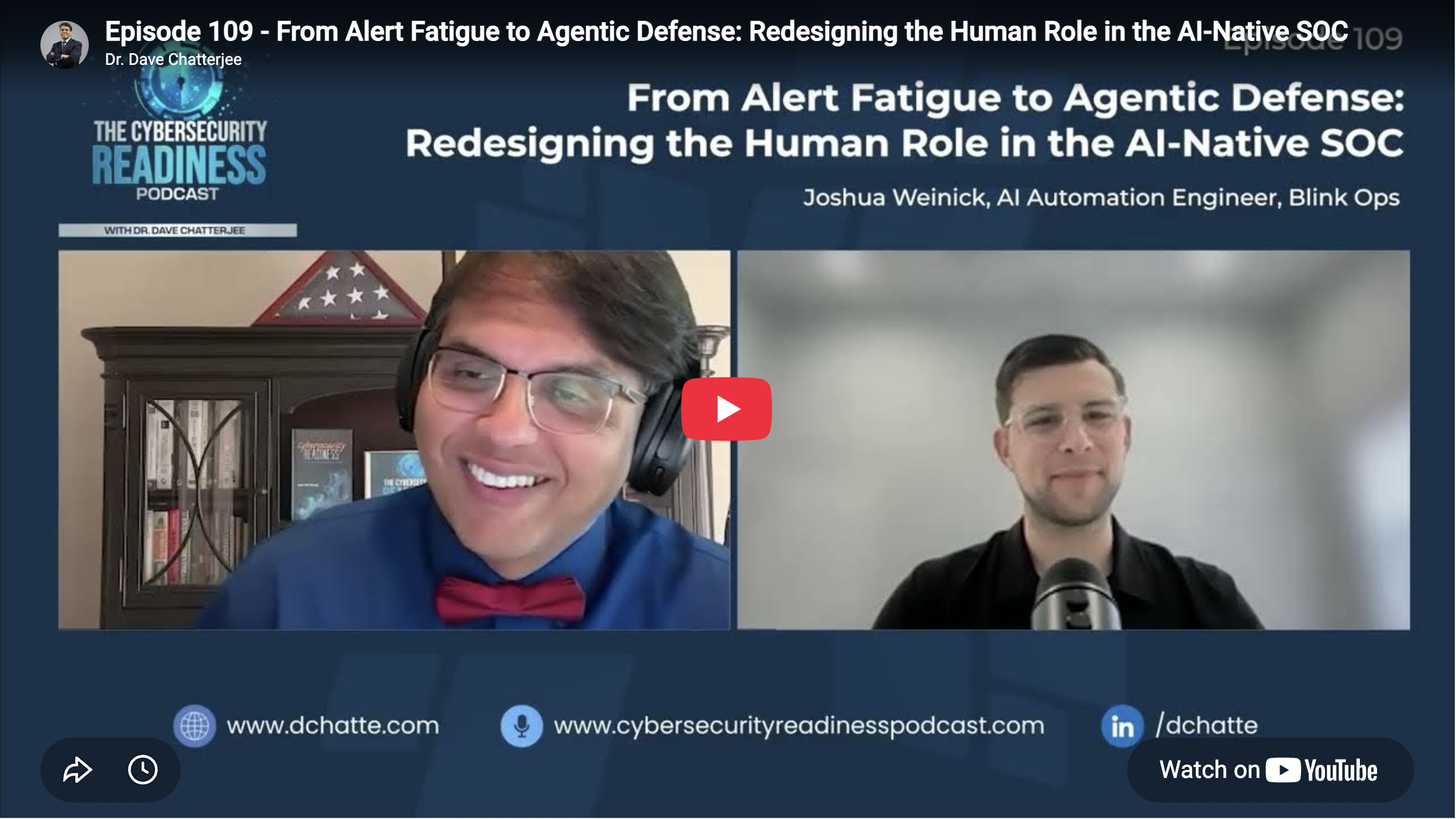Episode 109 - From Alert Fatigue to Agentic Defense: Redesigning the Human Role in the AI-Native SOC