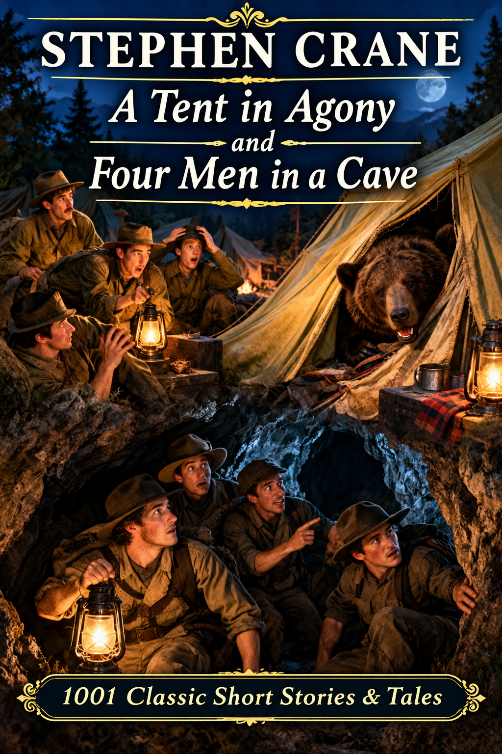 A TENT IN AGONY and FOUR MEN IN A CAVE
