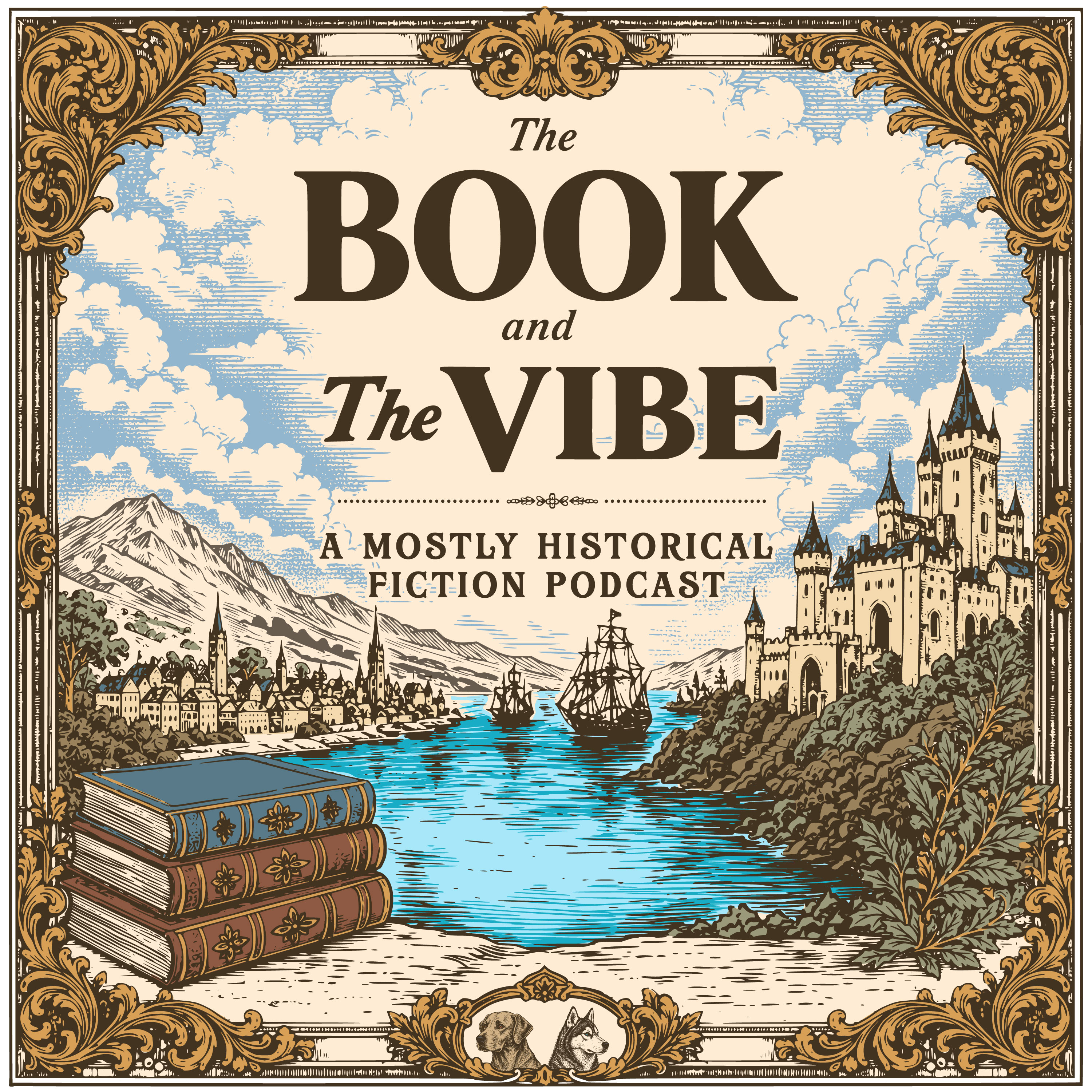 The Book and The Vibe. A Mostly Historical Fiction Podcast. Logo