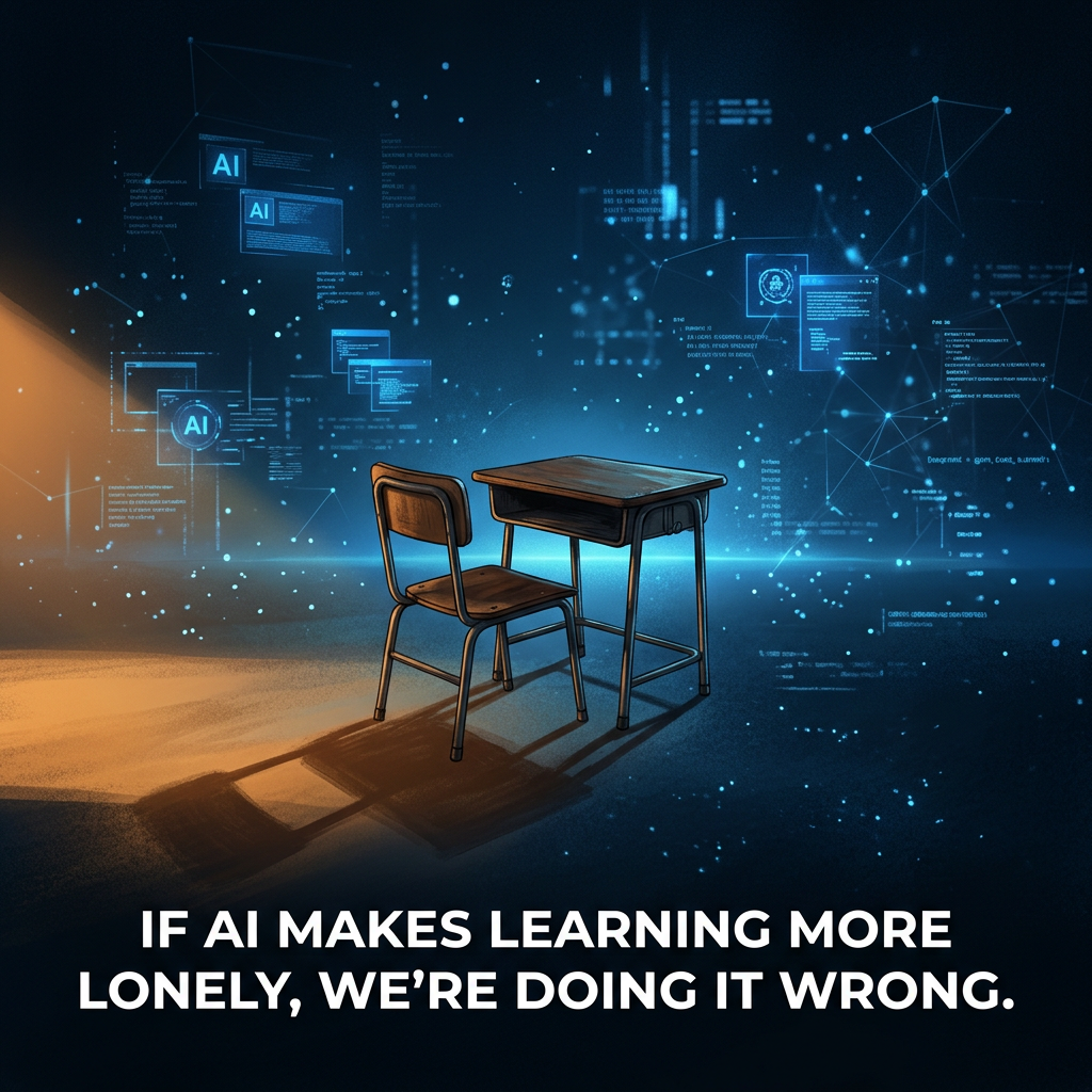 If AI Makes Learning More Lonely, We're Doing It Wrong. If AI Makes Learning More Lonely, We're Doing It Wrong.