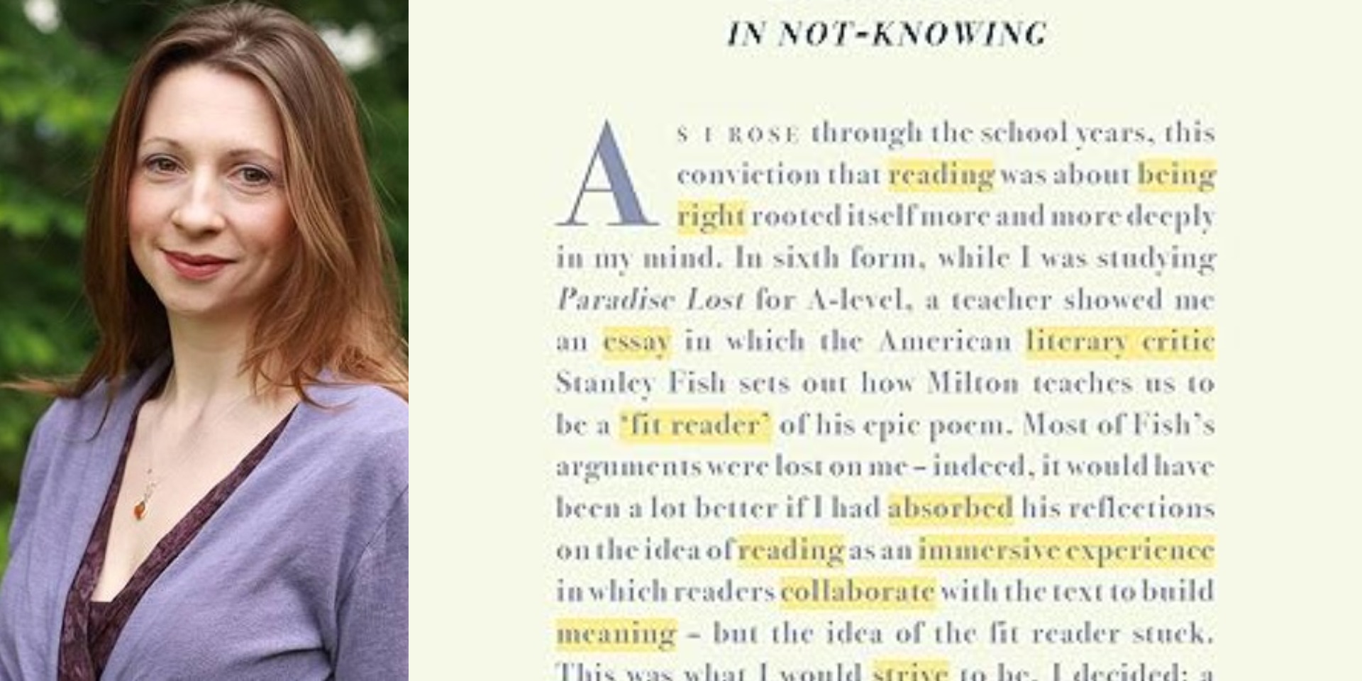 Embracing 'Not-Knowing': Ann Morgan's Strategy for Deeper Literary Engagement Embracing 'Not-Knowing': Ann Morgan's Strategy for Deeper Literary Engagement