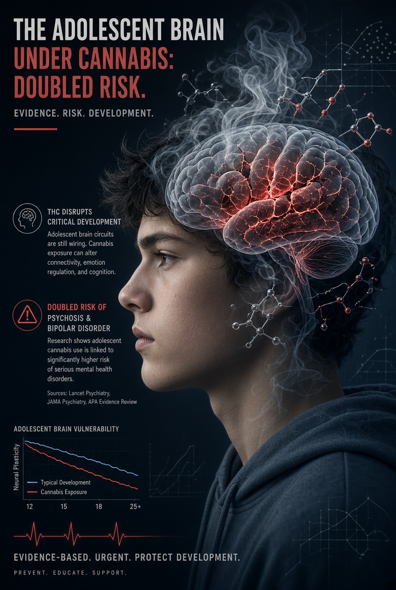 New Study: Teen Cannabis Use Doubles the Risk of Psychosis and Bipolar Disorder