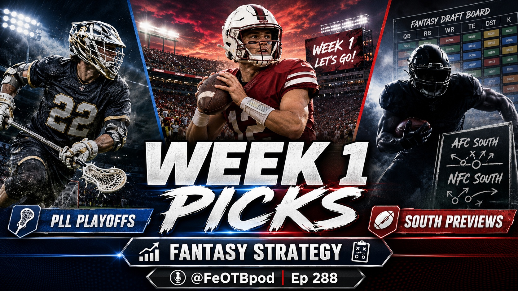College Football Is Back: Week 1 Picks, PLL Playoffs & NFL South Chaos | FeOTB Ep. 288