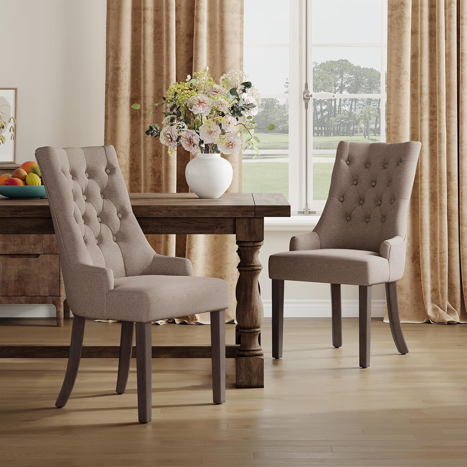 🍽️ Wingback Upholstered Dining Chairs (Canada 🇨🇦)