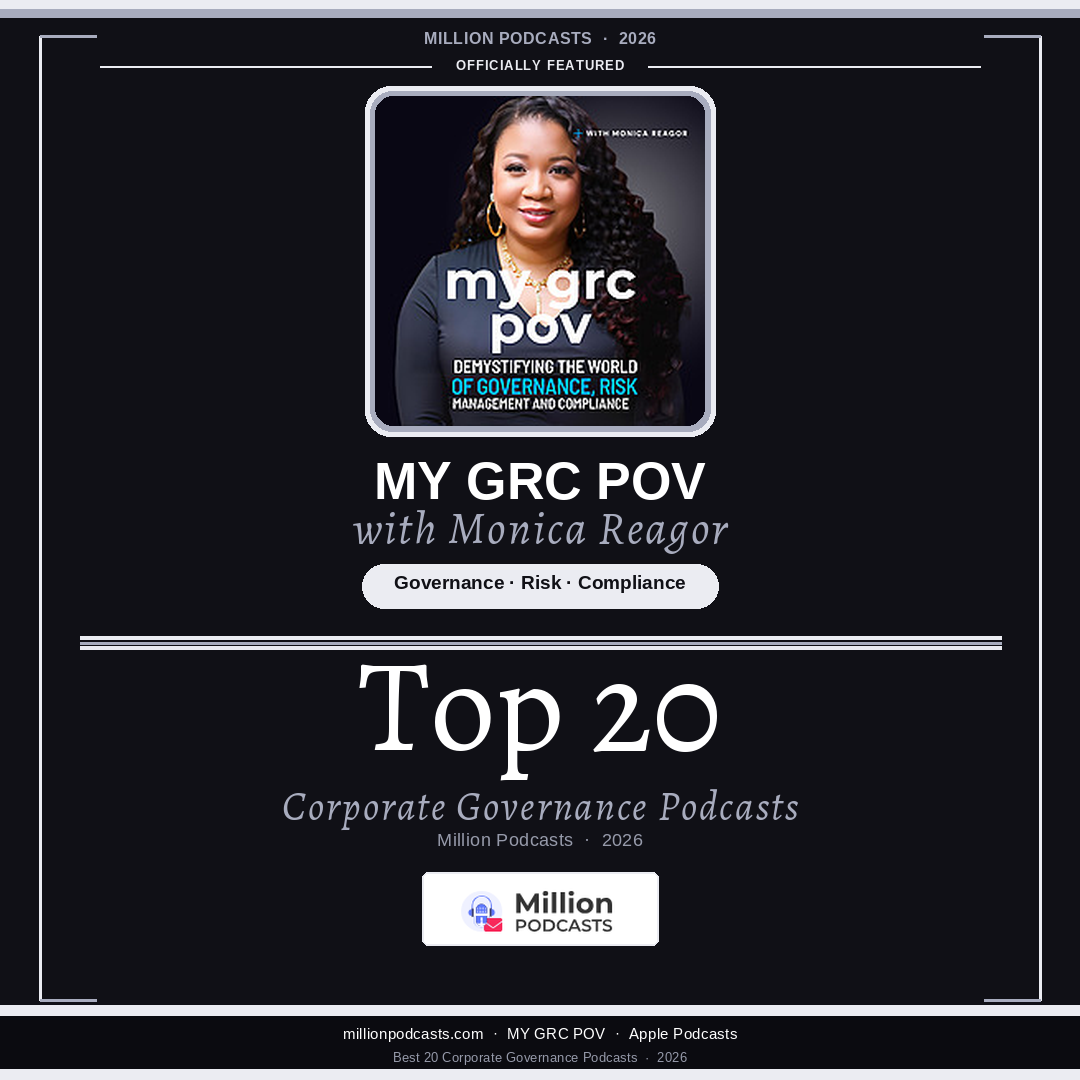MY GRC POV Named a Top 20 Corporate Governance Podcast in the U.S.