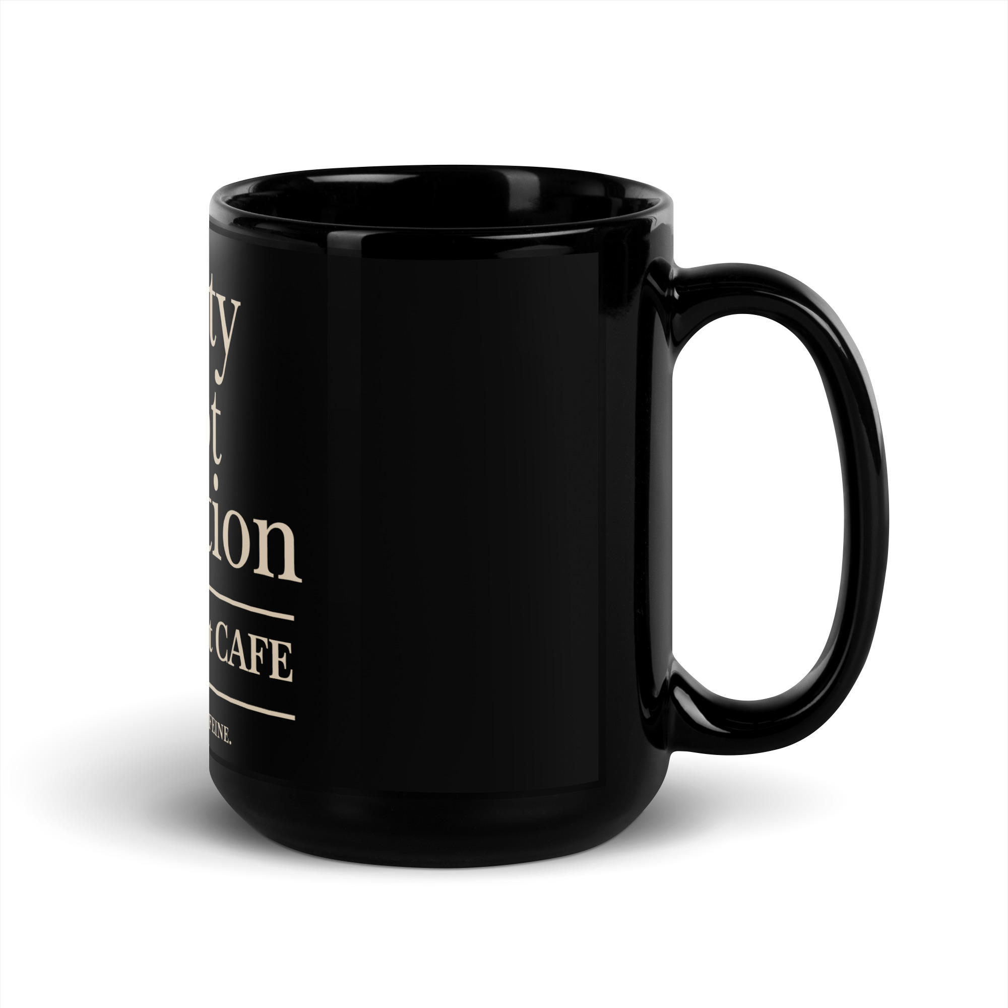 8th Amendment Cafe Black Glossy Mug