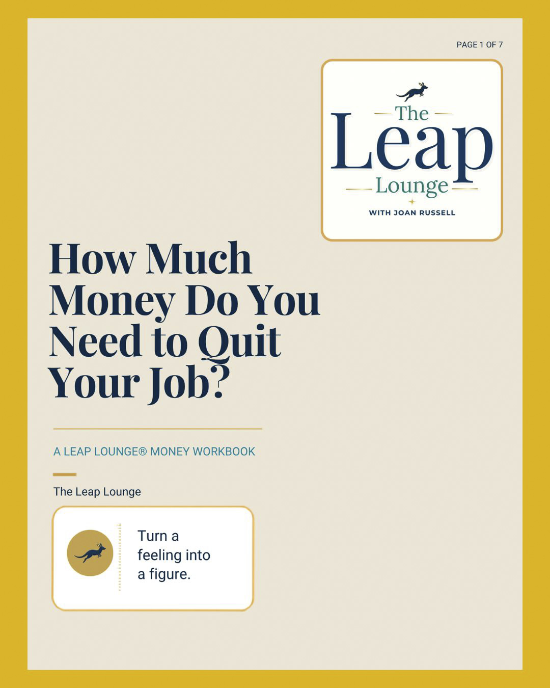 The Leap Lounge Money Workbook