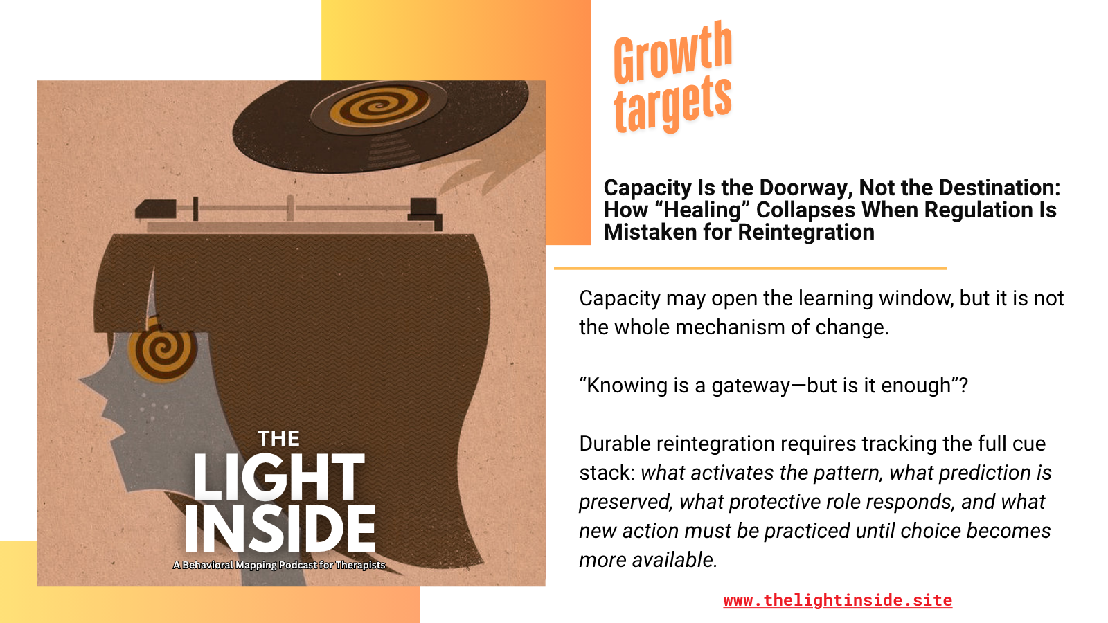 Capacity Is the Doorway, Not the Destination: How “Healing” Collapses When Regulation Is Mistaken for Reintegration