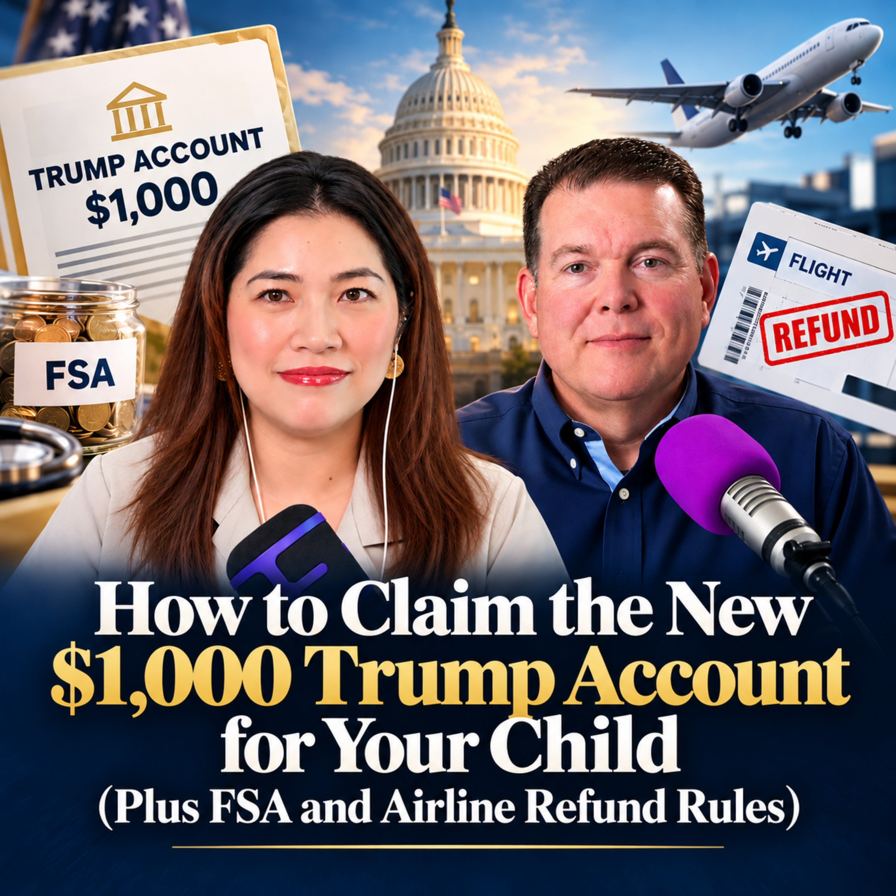 How to Claim the New $1,000 Trump Account for Your Child (Plus FSA and Airline Refund Rules)