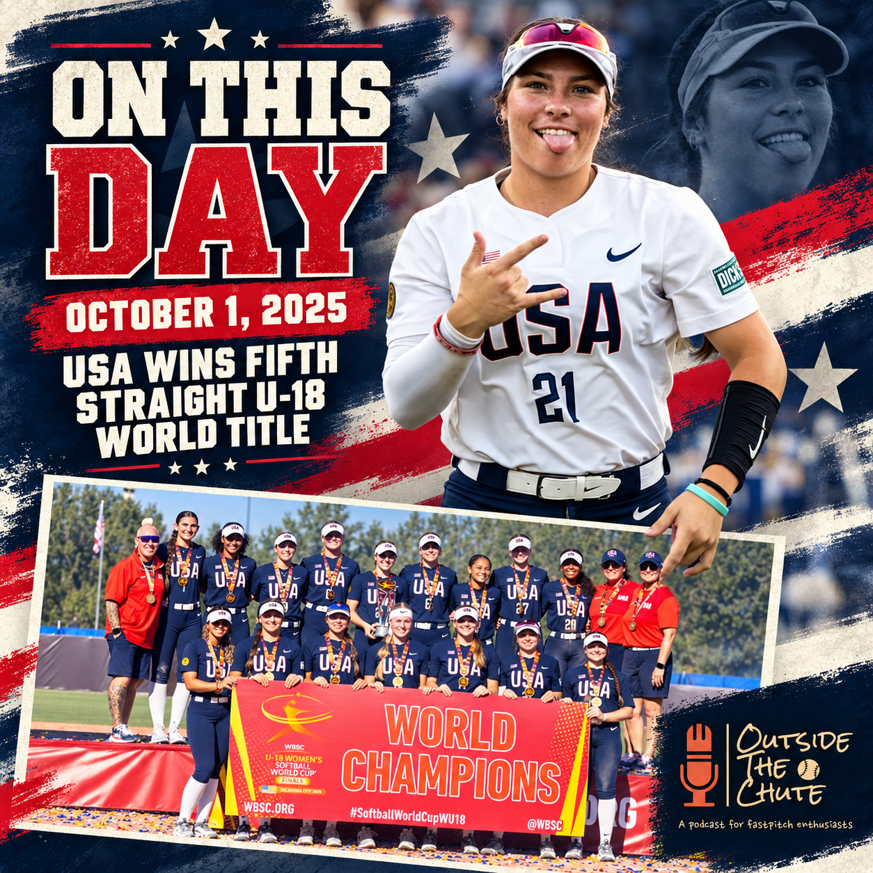 🥎 ON THIS DAY — US Wins 5th Straight U-18 World Title.