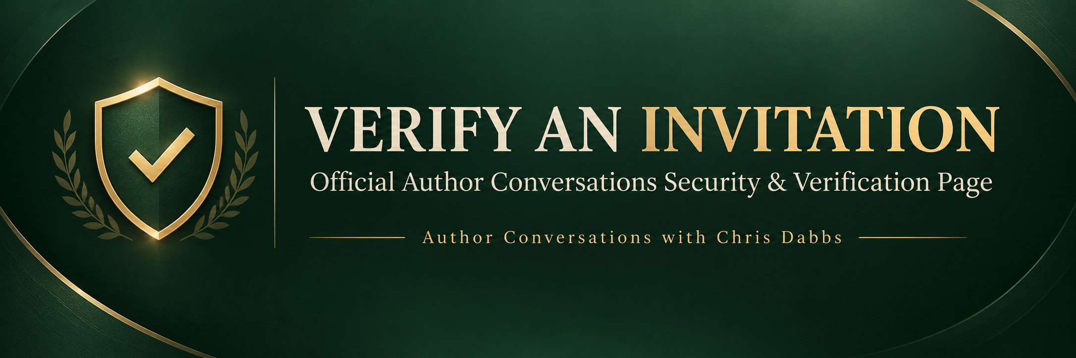 Author Conversations with Chris Dabbs