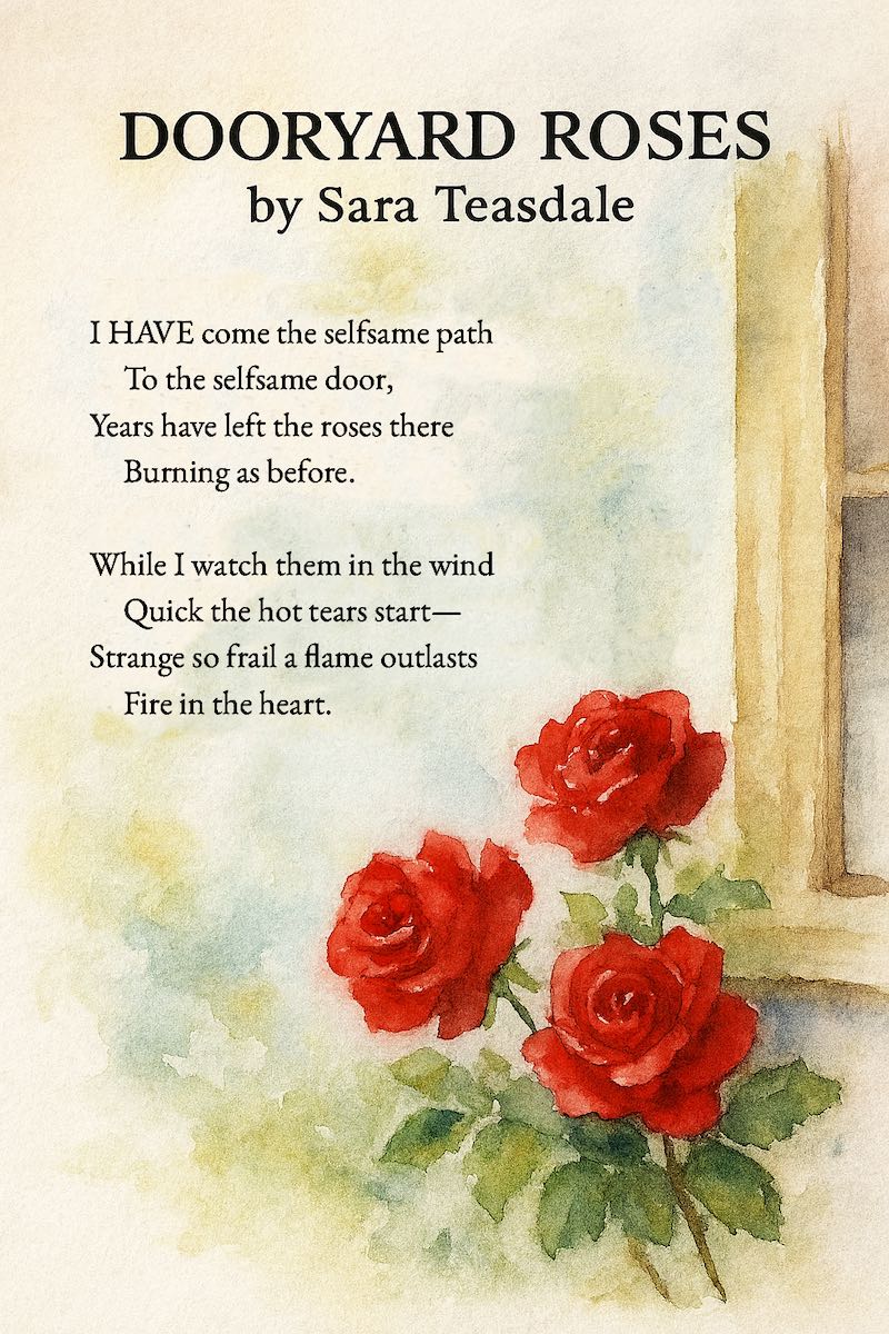 "Dooryard Roses" by Sara Teasdale