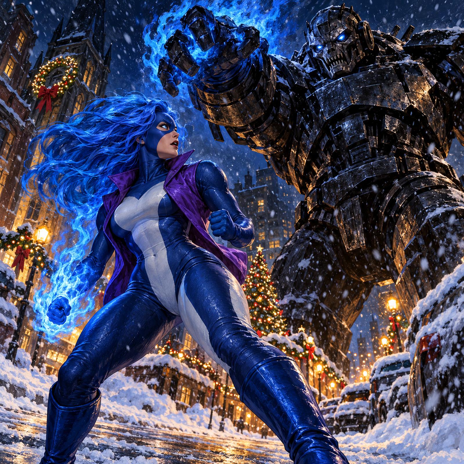 A Blue Christmas: A Dark Superhero Holiday Horror Story