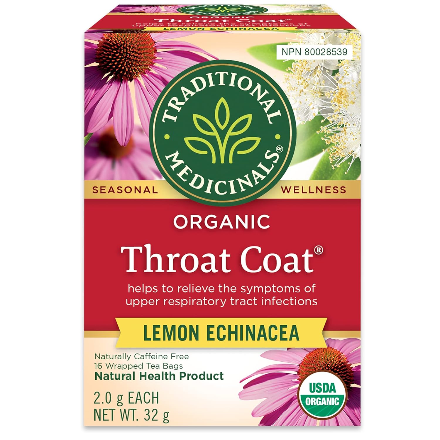 ☕️ Tea | Throat Coat Lemon Echinacea Herbal from Traditional Medicinals