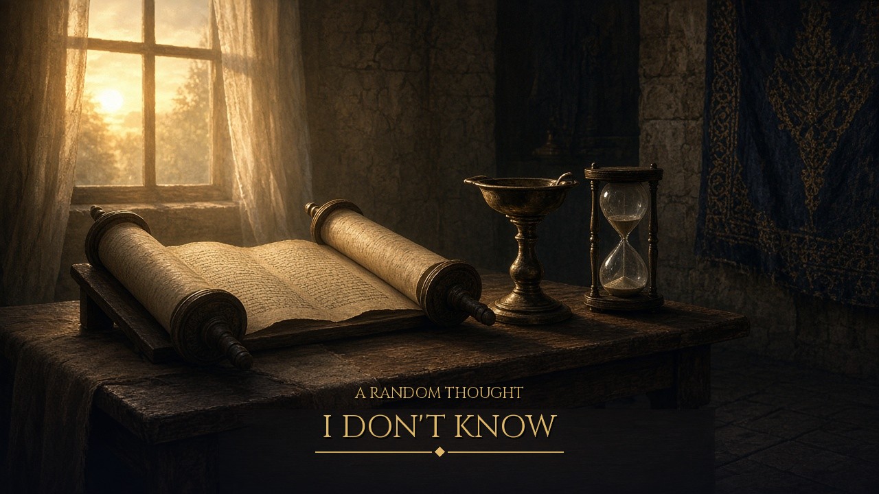A Random Thought: I Don't Know