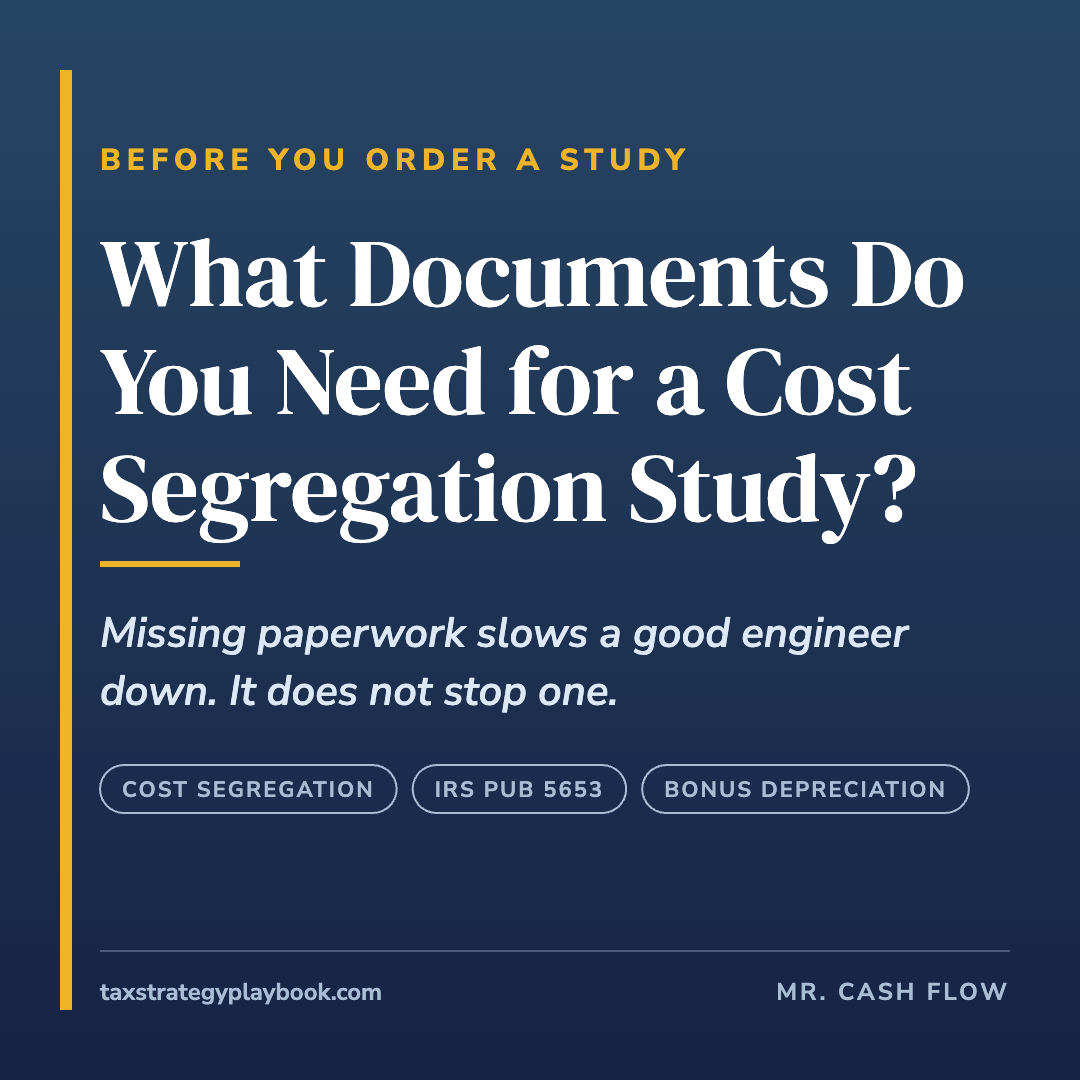 What Documents Do You Need for a Cost Segregation Study?
