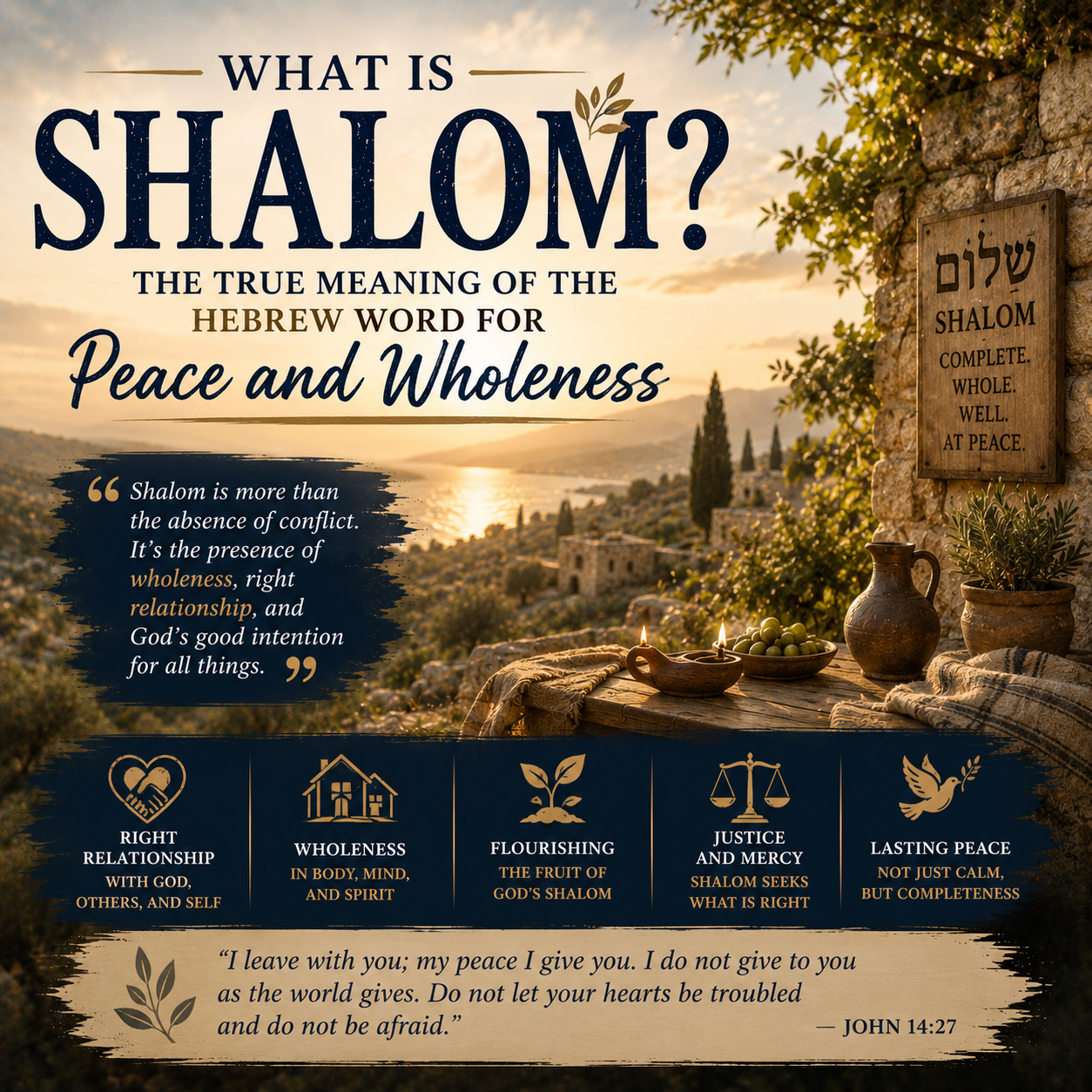 What Is Shalom? The True Meaning of the Hebrew Word for Peace and Wholeness