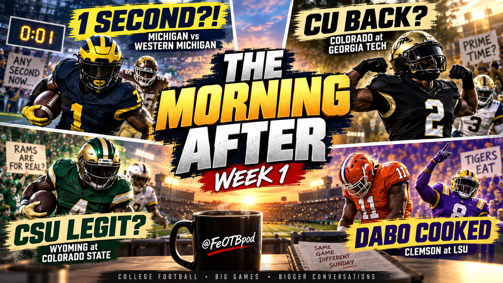 The Morning After — Week 1: Michigan’s Magical Second, Rocky Mountain Highs & LSU’s Warning Shot