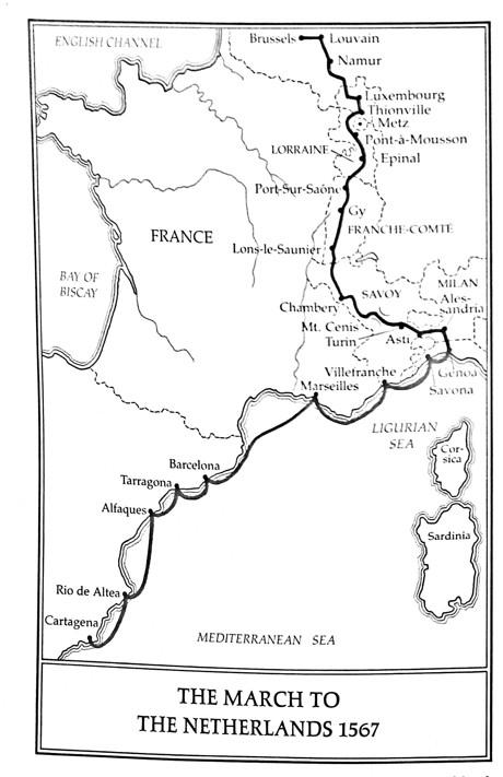 Alba's March to the Netherlands, 1567
