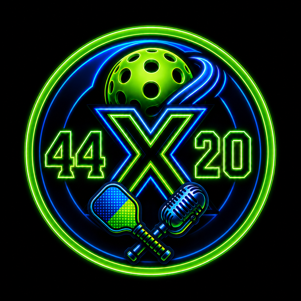 44X20 Pickleball Logo