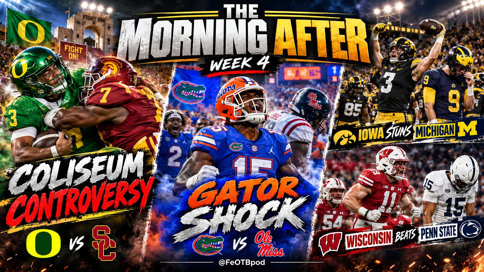 THE MORNING AFTER — WEEK 4: Coliseum Controversy, Gator Shock & Big Ten Bedlam