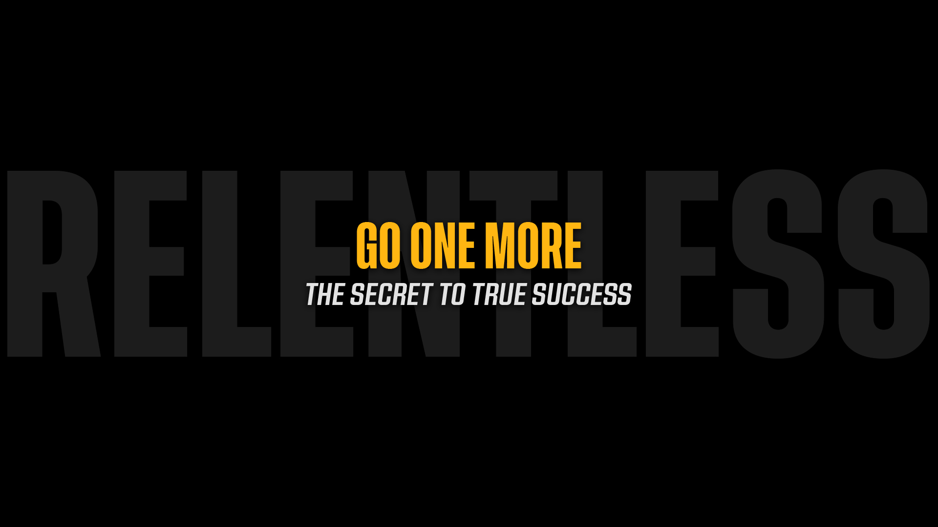 Go One More: The Secret to True Success
