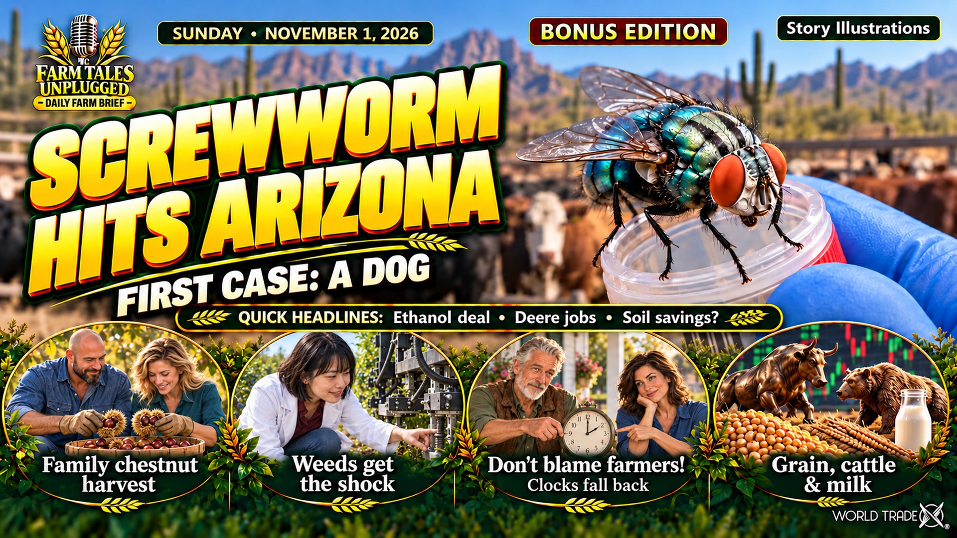Screwworm Alerts, Acorn Farming Secrets, and Electric Weed Zappers