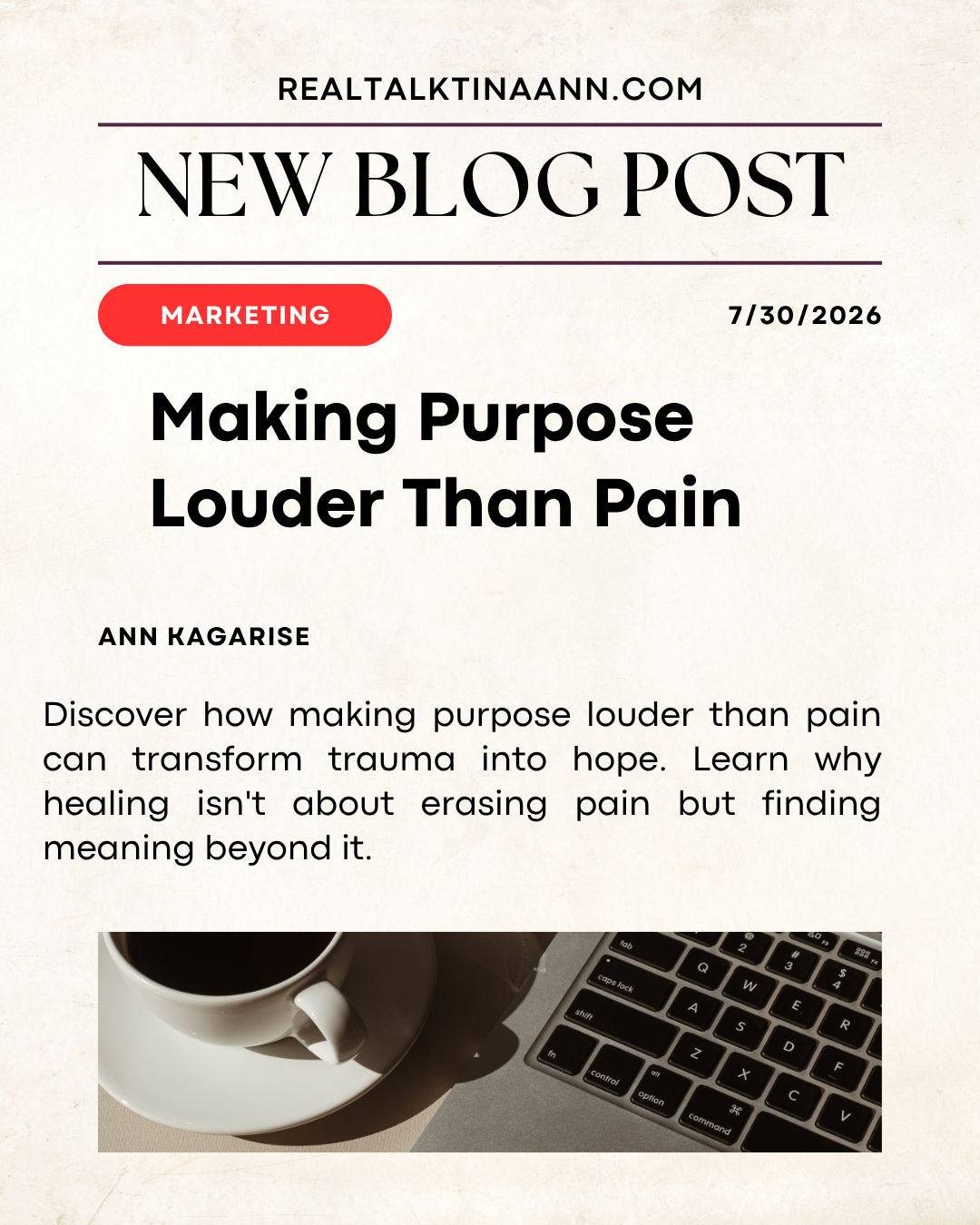 Making Purpose Louder Than Pain