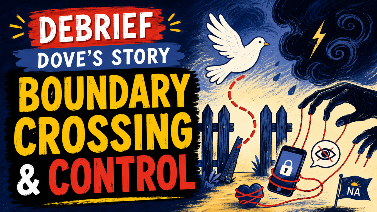 Debrief | Boundary Crossing, Jealous Control, & Blame in Dove’s Story Debrief | Boundary Crossing, Jealous Control, & Blame in Dove’s Story